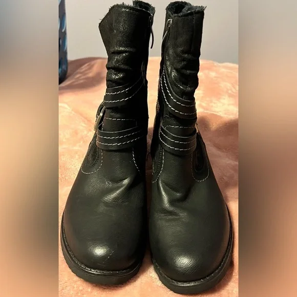 Spring Step Boisa Black water-resistant vegan leather boots shock resist heals - Picture 2 of 10